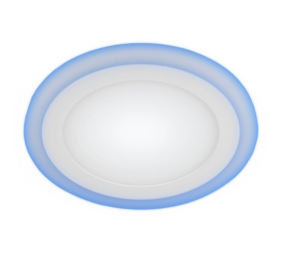 

Светильник светодиодный ЭРА Б0017492 LED 3-6 BL круглый c cиней подсветкой LED 6W 220V 4000K, Б0017492