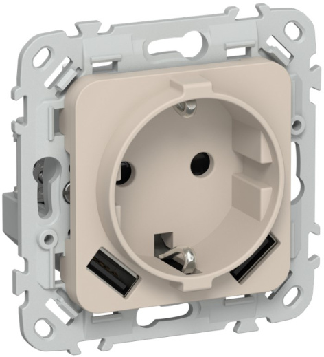 Изображение товара Розетка с заземлением IEK FI-R14-16-1-U21-D31-K88