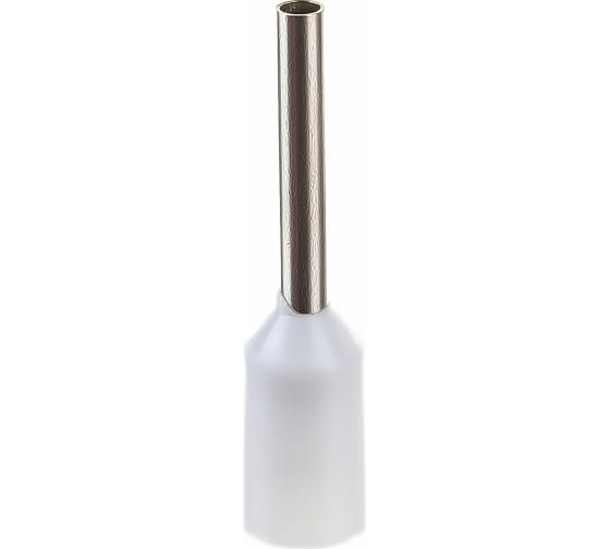 

Наконечник Rexant 08-0811 штыревой втулочный изолированный F-8 мм 0.5 мм2 (НШВи 0.5-8) белый, 08-0811