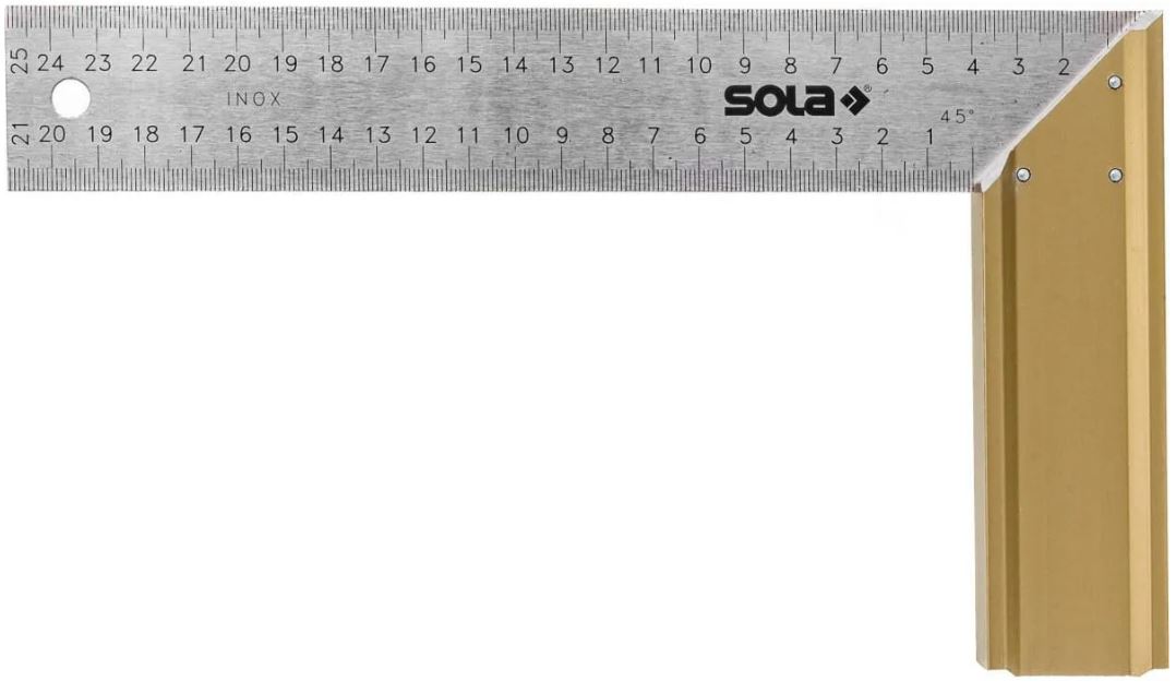 

Угольник SOLA 56012101 столярный алюминий SRB 250 250х145 мм, 56012101