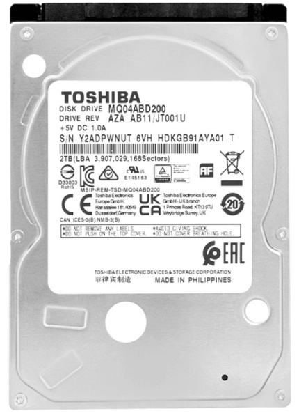 Изображение товара Жесткий диск Toshiba MQ04ABD200 2 ТБ 2.5" SATA