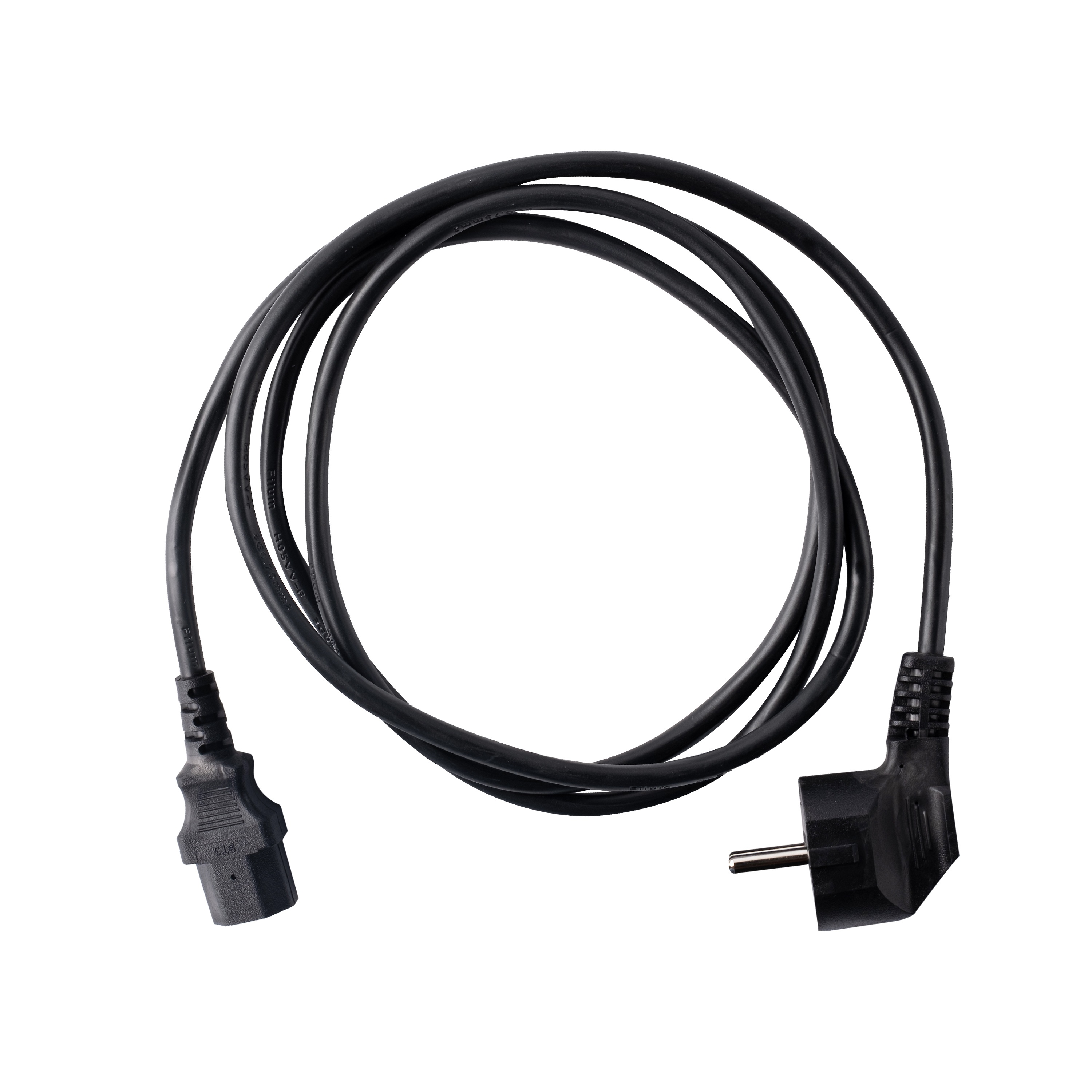 Кабель питания Filum FL-PC10-EU-C13-1.8M CEE 7/7- С13, 3х0.75мм², 220В, 10A, чёрный, 1.8м