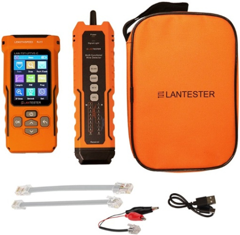 Изображение товара Тестер LANMASTER LAN-TST-LPTVE-C для витой пары и Ethernet с дисплеем