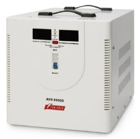 

Источник бесперебойного питания AVS-8000P Stabilizer POWERMAN AVS 8000P, step-type regulator, digital indicators of voltage levels, 8000VA, 110-260V, AVS-8000P