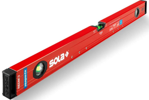 Изображение товара Профессиональный строительный уровень SOLA RED 3 100 с ампулам FOCUS и алюминиевым корпусом