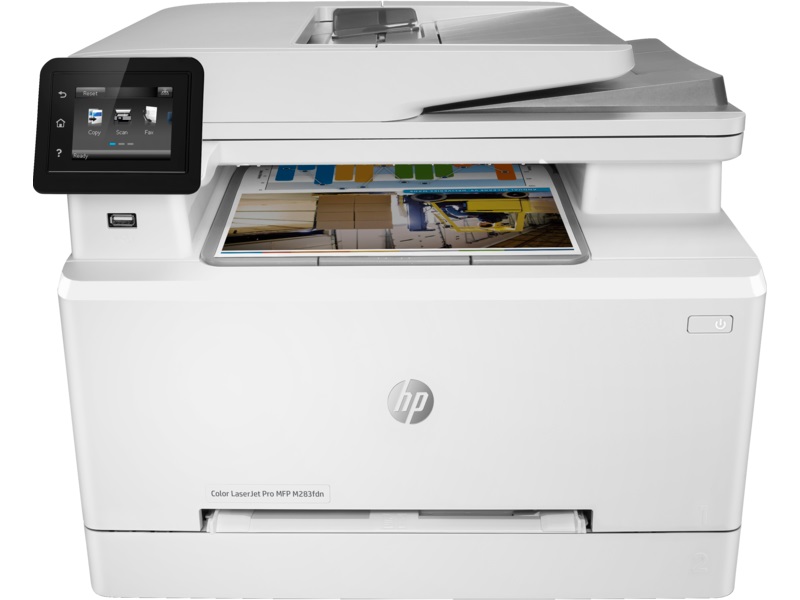 

МФУ HP Color LaserJet Pro MFP M283fdn 7KW74A A4, 21ppm, duplex, ADF50, USB/LAN, 256Mb, 2tray 250+1, Color LaserJet Pro MFP M283fdn