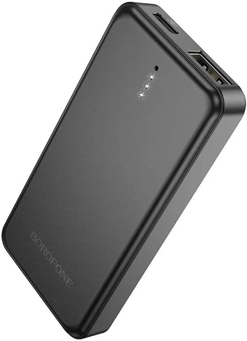 

Аккумулятор внешний Borofone BJ48 mini Внешний аккумулятор 2500mAh 1USB+Type-C 1.0A c LED дисплеем Black, BJ48 mini