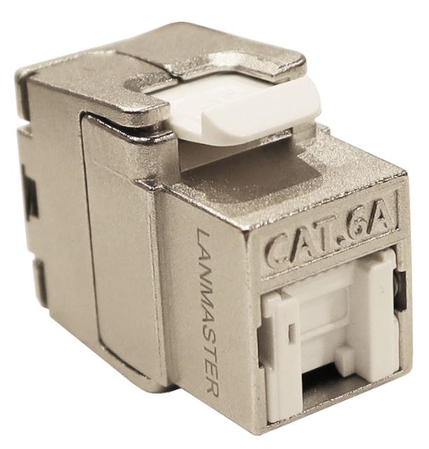 

Модуль Lanmaster LAN-OK45S6A/180 Keystone, RJ45, кат.6A, STP, 180 градусов, LAN-OK45S6A/180