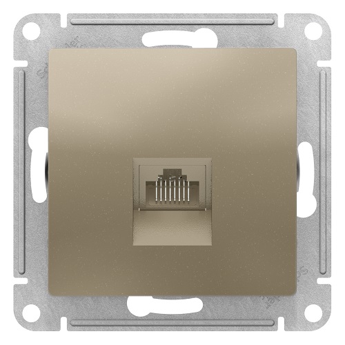 

Розетка Schneider Electric ATN000583 AtlasDesign, компьютерная, RJ45, механизм, шампань, ATN000583