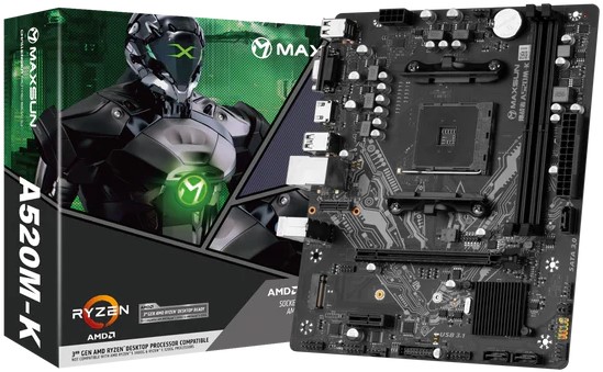 

Материнская плата mATX MAXSUN Challenger A520M-K (AM4, AMD A520, 2*DDR4 (3200), 3*SATA 6G RAID, M.2, 2*PCIE, Glan, VGA, HDMI, 2*USB 3.2, 4*USB 2.0) RT, Challenger A520M-K