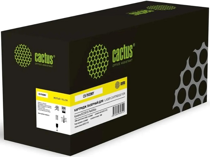 

Картридж Cactus CS-TK5390Y желтый (13000стр.) для KYOCERA ECOSYS PA4500CX С ЧИПОМ, CS-TK5390Y