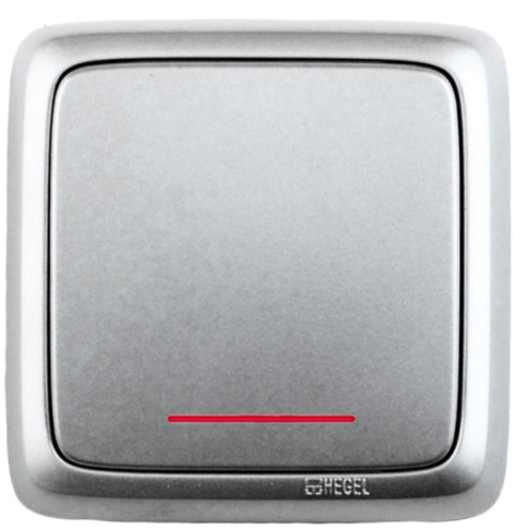 Изображение товара Выключатель одноклавишный HEGEL ВА10-114-06 для управления светом