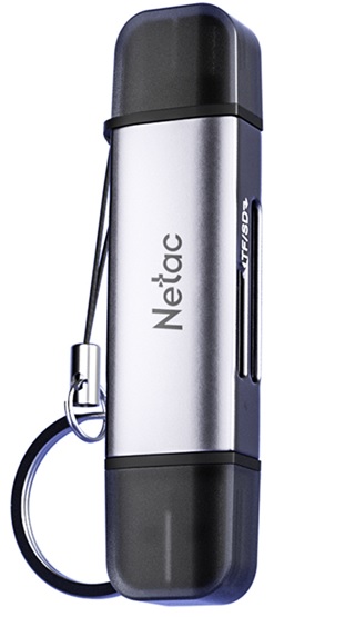 

Карт-ридер внешний Netac WK13GYCN USB 3.0 + Type-C to microSD/SD, WK13GYCN