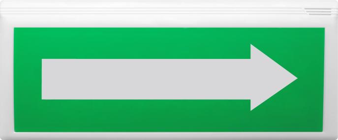 Оповещатель Сибирский Арсенал ВОСХОД-РС1-02 "Стрелка вправо" пожарный световой адресный радиоканальный с сиреной (Табло)