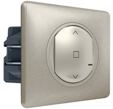 

Выключатель Legrand 067776 Celiane with NETATMO, рольставней 500 ВА 230В, титан, рамка титан, 067776
