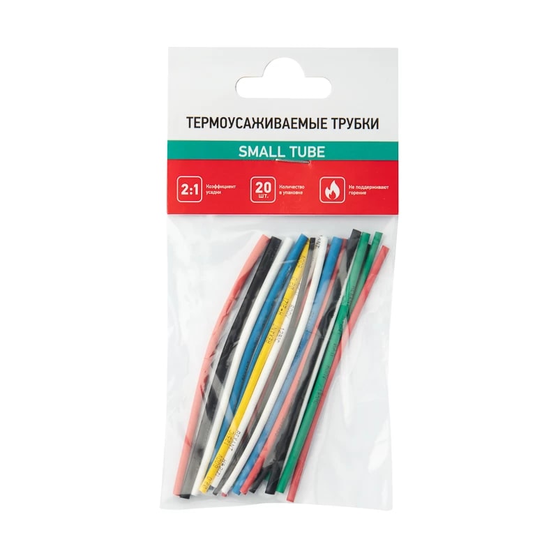 

Набор Rexant 29-0104 термоусаживаемых трубок ТУТ нг №4 SMALL TUBE 2:1, упаковка 20 шт. по 10 см, 29-0104