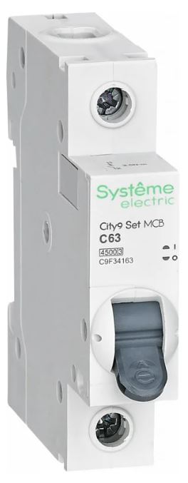 

Автоматический выключатель Systeme Electric C9F34163 City9 Set С 63А 1P 4.5kA 230В, C9F34163