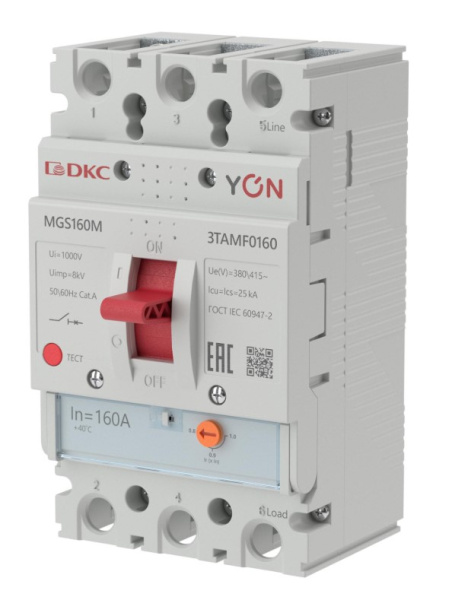 Изображение товара Автоматический выключатель DKC MGS160M-3TAMF0160