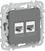 фото Розетка компьютерная  IEK FI-K22-1-K80