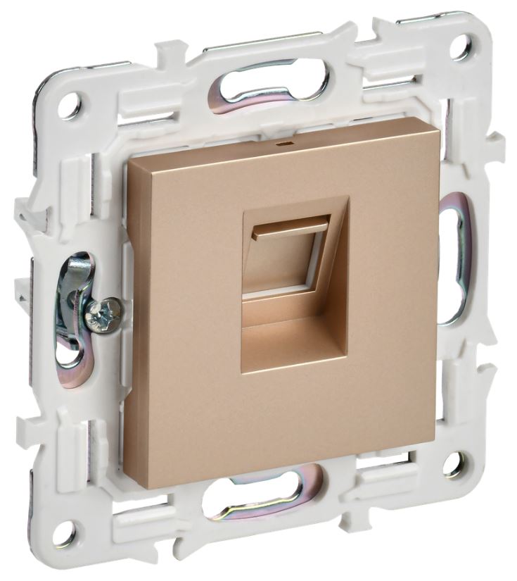 

Розетка компьютерная IEK SK-K10-2-K98 SKANDY RJ45 кат.6 SK-K02Sa Песочный, SK-K10-2-K98