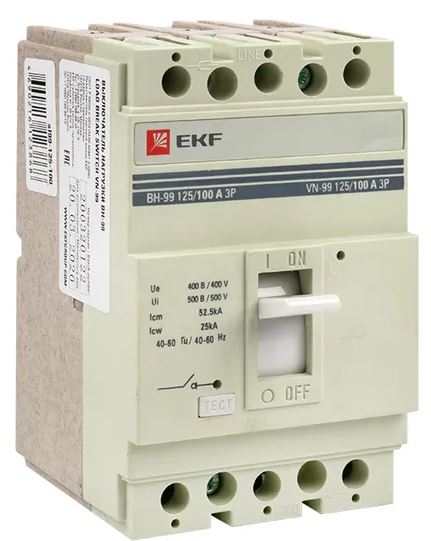 

Рубильник EKF sl99-125-100 ВН-99 3P 125/100А, sl99-125-100