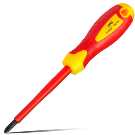 Изображение товара Диэлектрическая отвертка Deli DL516100 для напряжения до 1000 В