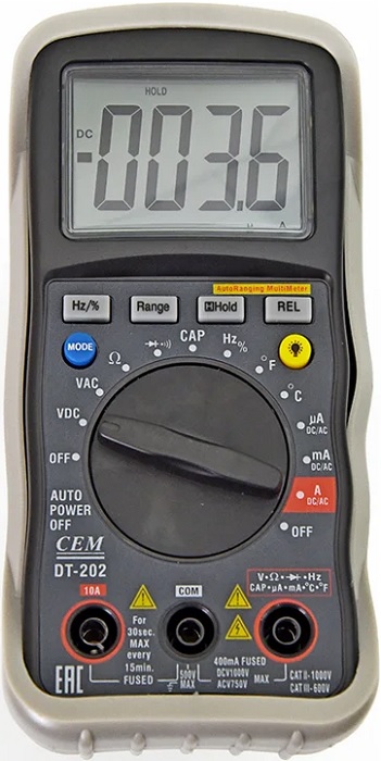 

Мультиметр цифровой CEM DT-202 CEM 480328, DT-202
