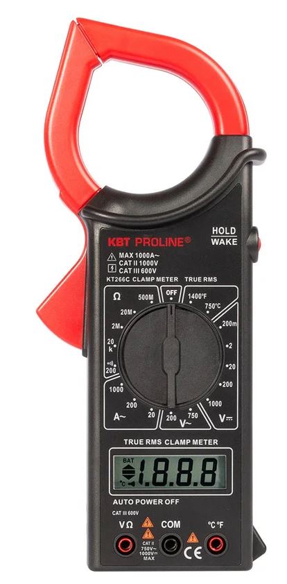 

Токовые клещи цифровые КВТ 79132 KT 266C серия PROLINE, 79132