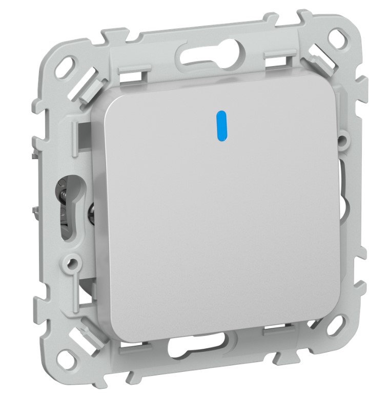 

Переключатель одноклавишный IEK FI-V12-1-10-1-K47 FLITE с индикацией 10А ВС61-1-1-ФлА алюминий, FI-V12-1-10-1-K47