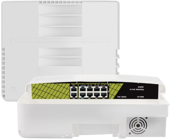Изображение товара Уличный PoE коммутатор Tantos TSn-B8FP10G2 для наружных сетей 8 портов