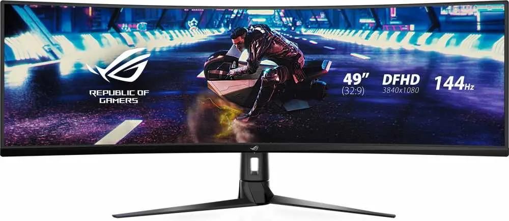 

Монитор 49" ASUS ROG Strix XG49VQ 90LM04H0-B01170 3840x1080 LED 32:9, VA, 450cd, DP, HDMI, USB, 144Hz, HAS, Pivot, black, ROG Strix XG49VQ
