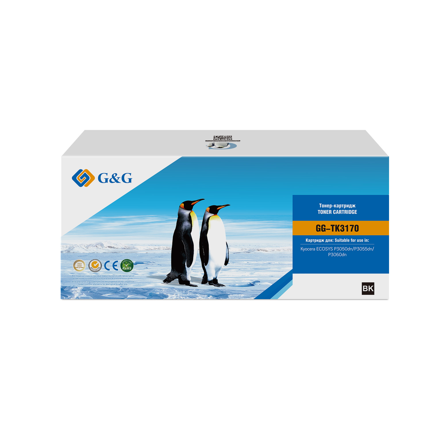 

Картридж G&G GG-TK3170 GG Toner cartridge for Kyocera P3050dn/P3055dn/P3060dn/P3150dn/P3155dn/P3260dn/M3860idn/M3860idnf (15500 pages) With Chip, GG-TK3170
