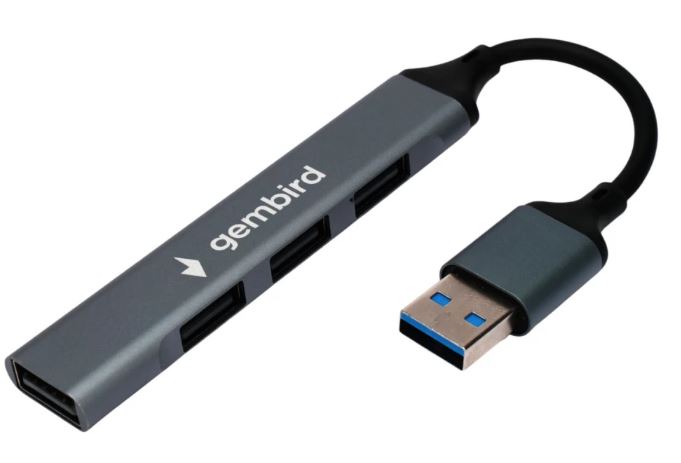

Разветвитель USB 2.0 Gembird UHB-C203 4xUSB2.0, кабель USB 10см, алюминий, пакет, UHB-C203