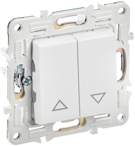 

Выключатель двухклавишный для жалюзи IEK SK-V15-0-10-K01 SKANDY 10А SK-V12W Арктический белый, SK-V15-0-10-K01