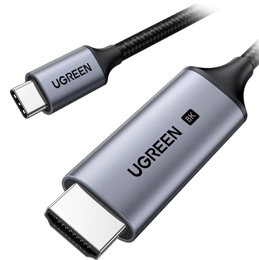 

Кабель UGREEN CM565 35596_ USB-C to HDMI 8K/60Hz Cable. Длина: 1,5м. Цвет: серый космос, CM565