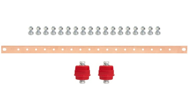 Изображение товара Шина заземления SNR EGB-02 для 19-дюймовых стойок медная 485 мм