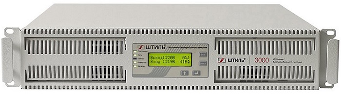 

Источник бесперебойного питания Штиль SR1103TL on-line, 3кВА/2.7кВт, испол. стоечное, IP20, ЖК-дисплей, светодиодные индикаторы, SR1103TL