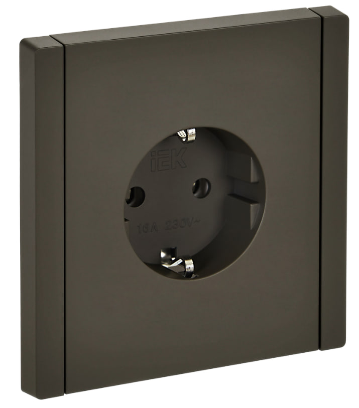 

Розетка с заземлением IEK FP-R11-16-1-K03 FORTE&PIANO без защитных шторок б/к 16А FP314 серый, FP-R11-16-1-K03