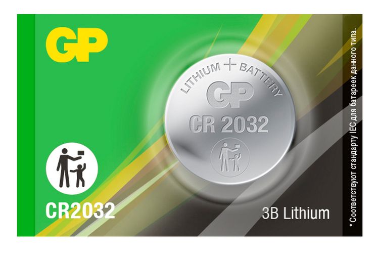 

Батарейка GP CR2032 5шт, блистер, CR2032