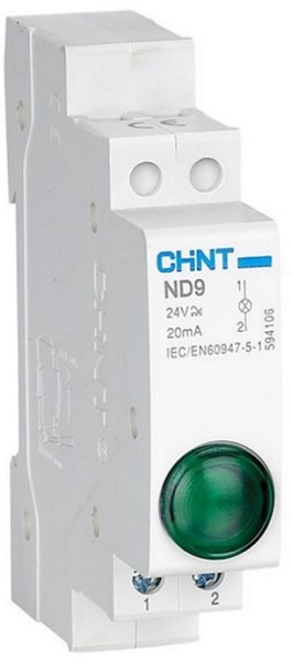

Индикатор CHINT 594108 ND9-1/g, зел., AC/DC, 230в (LED) (R), 594108
