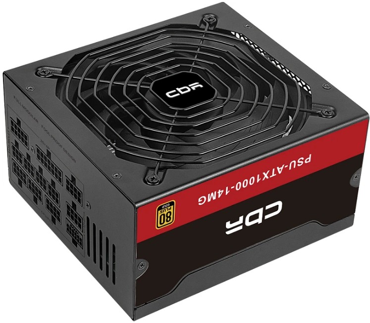 Блок питания ATX CBR PSU-ATX1000-14MG 1000W 80+ Gold, Full modular