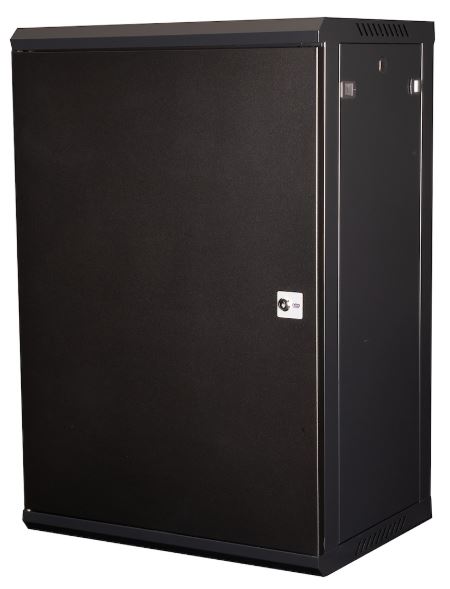 

Шкаф настенный 19", 18U Datarex DR-645001 телекоммуникационный 901X600х450 мм, дверь металл, черный, DR-645001
