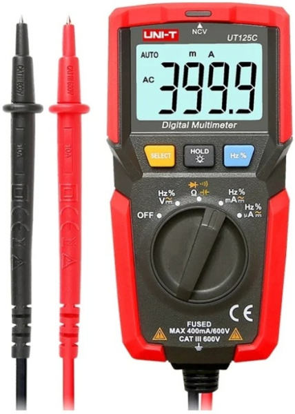 Изображение товара Мультиметр UNI-T UT125C Карманный цифровой с диод-тестом и прозвонкой