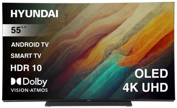 Изображение товара Телевизор Hyundai 55 OLED Ultra HD 4K Android TV Wi-Fi HDMI USB