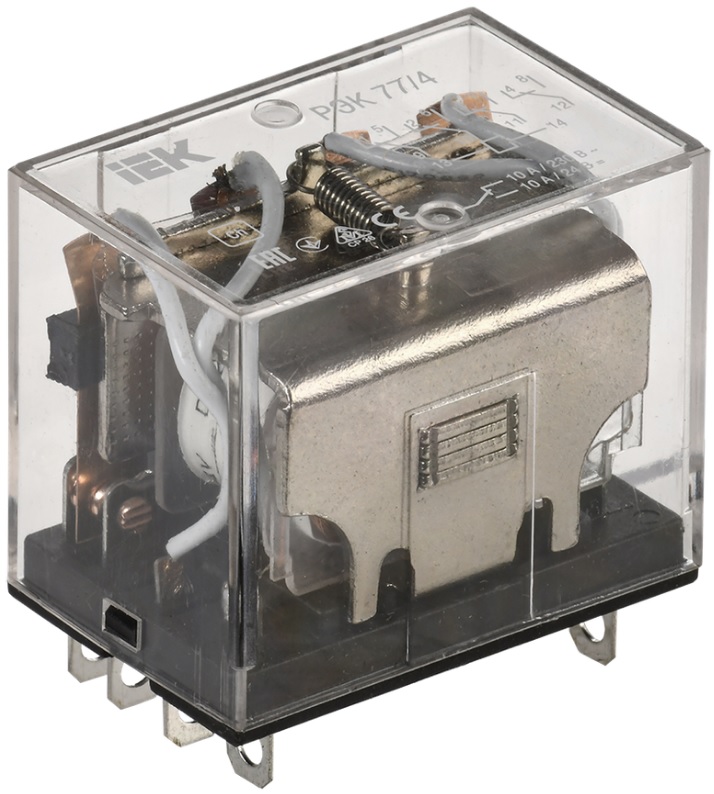 

Реле IEK RRP10-4-10-024D промежуточное 10А 24В 4ПК РЭК77/4 без розетки, RRP10-4-10-024D