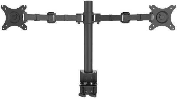 

Кронштейн настольный ONKRON D221E для 2-х мониторов 10-24" макс. 100*100, струбцина, наклон -85º+15º поворот 360º, вылет от основания 0-385мм, черный, D221E