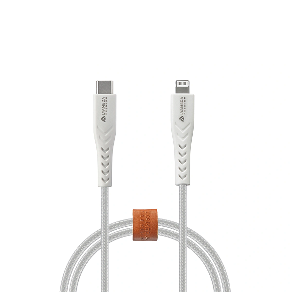 

Кабель интерфейсный Lyambda LCLm05-WH MFI, Type-C(m)/Lightning(m), 3A, 0,5м, белый, LCLm05-WH