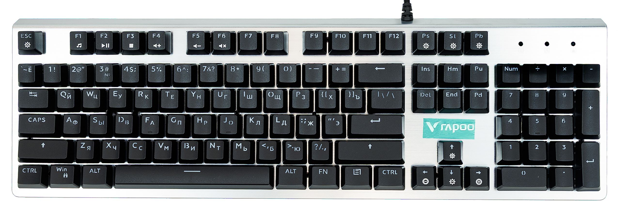 

Клавиатура Rapoo V520 игровая, серый, V520