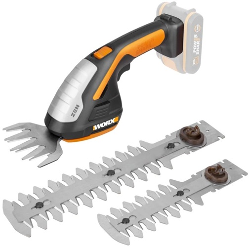 

Ножницы аккумуляторные Worx WG801E для стрижки травы и кустарников 20В, 1х2,0 Ач и ЗУ, WG801E