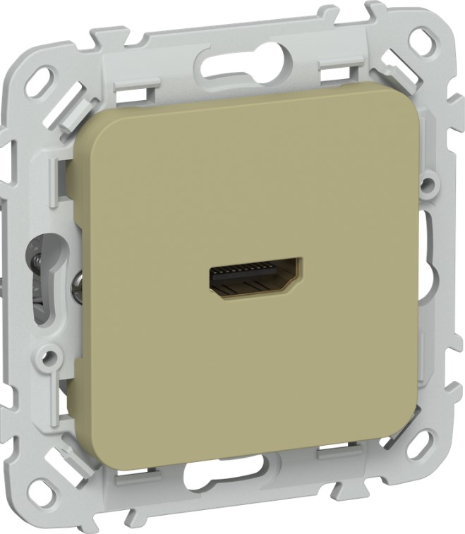 

Розетка HDMI IEK FI-H10-K26 FLITE РШДМА-ФлО оливковый, FI-H10-K26